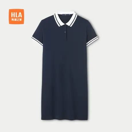 【凉感防晒吸排】HLA/海澜之家短袖POLO裙春夏新款透气休闲裙子女图片