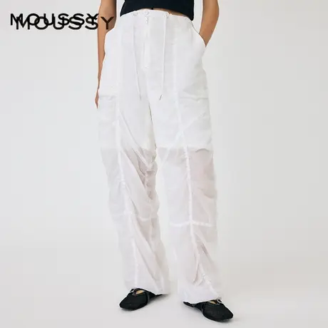 【百】moussy 2024夏季新品街头感薄款工装裤中性风休闲裤图片