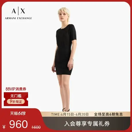 ARMANI EXCHANGE/阿玛尼2025夏季新款女士修身短款包臀连衣裙官方图片