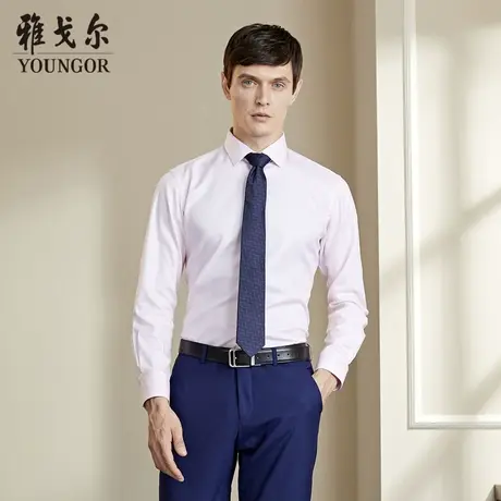 雅戈尔奥莱 商场同款男士长袖衬衫秋季新款官方商务休闲衬衫图片