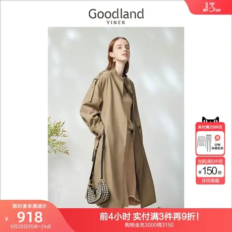 音儿美地女装2023春季新款时尚中长款英伦复古今年漂亮风衣外套图片