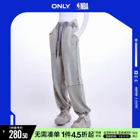 ONLY2023早春新款NBA联名款宽松直筒休闲裤12321D001图片