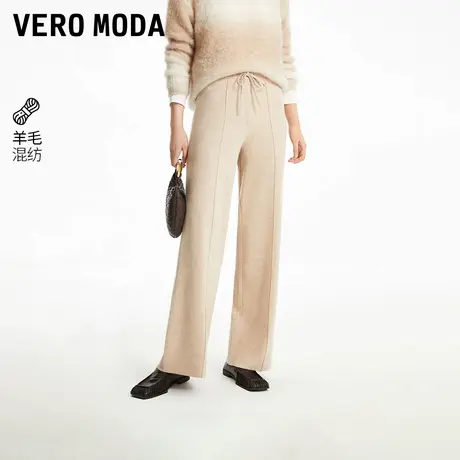Vero Moda奥莱休闲裤子女秋冬新款中腰直筒针织裤休闲简约宽松图片
