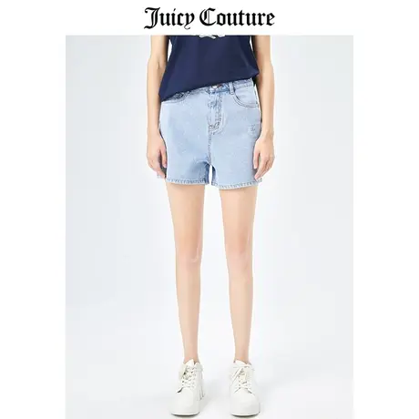 Juicy Couture橘滋美式夏季新款时尚高腰百搭水洗破洞牛仔短裤女图片
