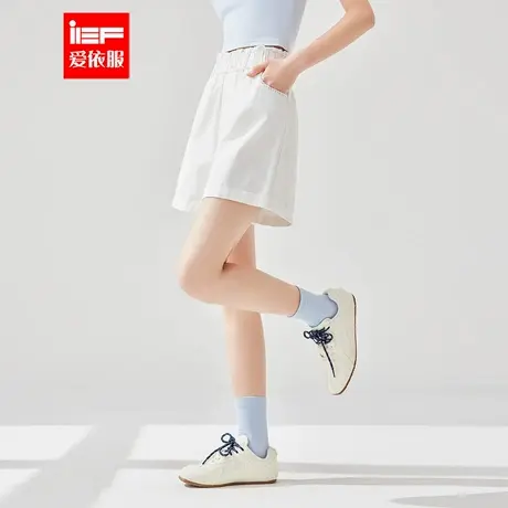 IEF/爱依服2025夏季新款通勤浪漫休闲甜美简约设计感百搭花苞短裤图片