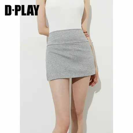 DPLAY【惠品】2025年夏季新款灰色半身裙女时髦短款裙子休闲短裙图片
