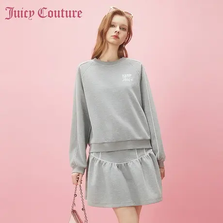 Juicy Couture橘滋2024早春穿搭新款释放元气刺绣华夫格女士卫衣图片
