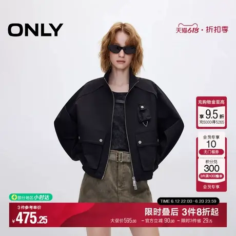ONLY2025夏季新款时髦工装风短款宽松长袖风衣外套女|125136024图片