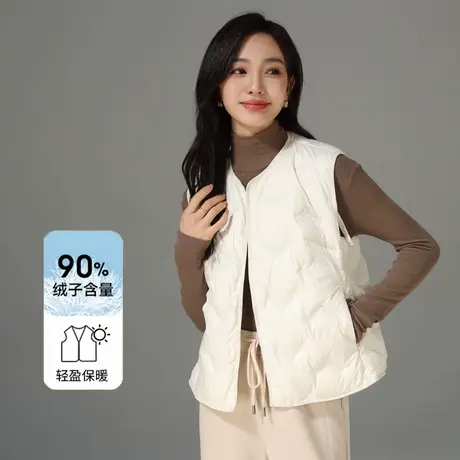 轻薄羽绒服马甲女冬季2024新款秋冬加绒加厚背心内胆鸭绒马夹外套图片