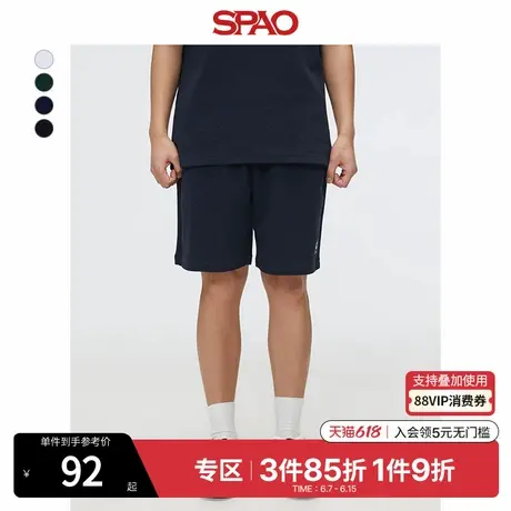 SPAO韩国同款2025年夏新品男女同款小熊Woodie运动短裤SPMTF24C81图片