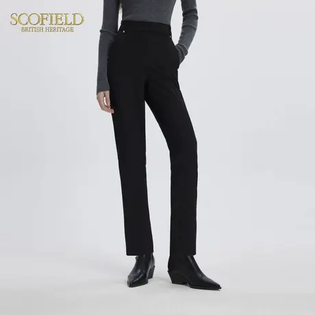 Scofield女装高腰萝卜裤女宽松内里拉绒萝卜裤子直筒冬季图片