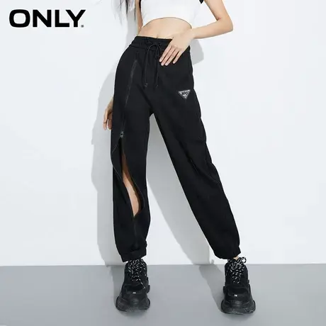 ONLY奥莱2023夏季新款宽松高腰弹力抽绳束脚卫裤休闲裤图片