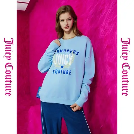 Juicy Couture橘滋秋女女装年新款明媚天气印绣女式卫衣图片