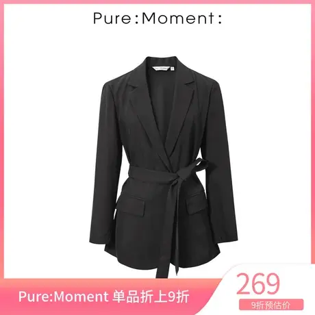 Pure:Moment:2021新款气质显瘦职场西装女休闲外套4B4210761图片