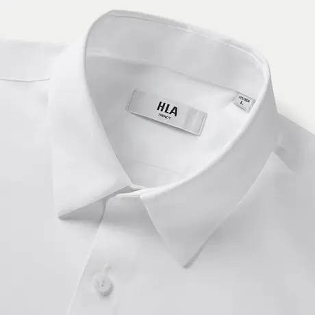 HLA/海澜之家轻商务时尚系列长袖衬衫23秋冬五防弹力翻领衬衣男图片