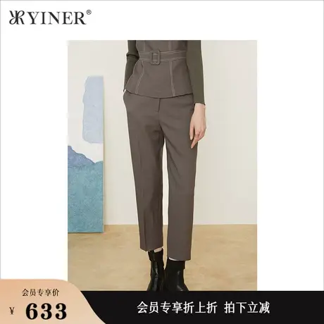 YINER音儿女装冬季通勤时尚复古西装裤休闲裤图片