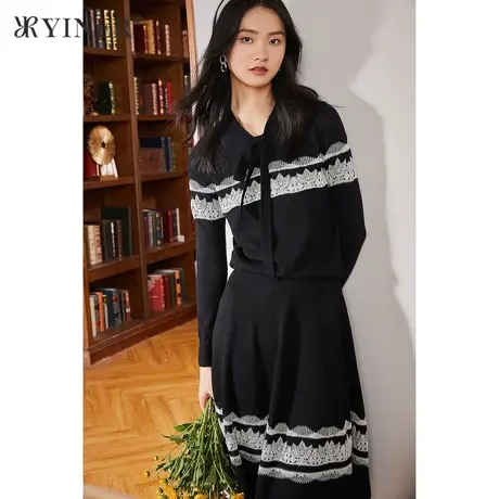 YINER音儿女装-2021秋季新款收腰中长款A字半身裙图片