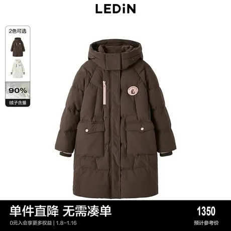 【商场同款】乐町运动风长款羽绒服秋冬外套C3ACD4606图片