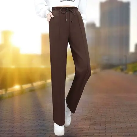 恋上17号春秋直筒裤子女2023新款时尚洋气休闲韩版百搭运动服裤子图片