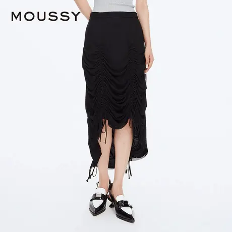MOUSSY 夏季设计感扎染可调节抽褶半身裙女028HSZ30-1341图片
