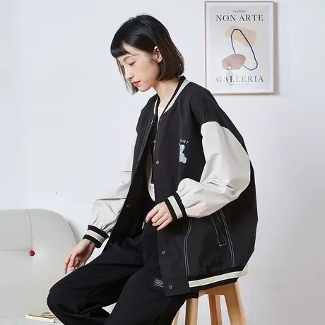 唐狮棒球服外套女春秋新款短款冬韩版宽松ins潮上衣美式炸图片