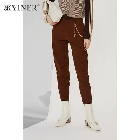 YINER音儿女装冬季灯芯绒铅笔裤休闲裤图片