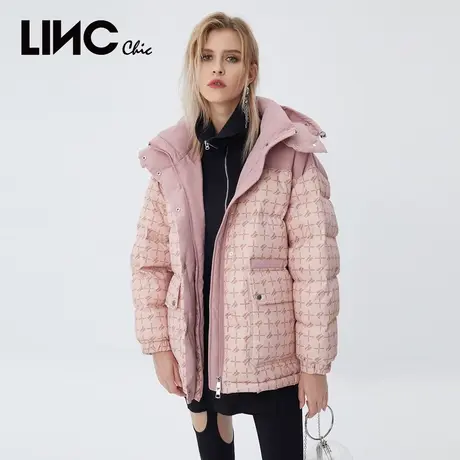 LINC金羽杰羽绒服女2023年冬新款反季短款加厚女款面包服断码清仓图片