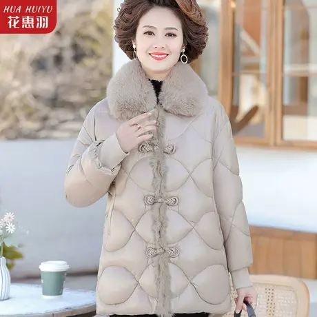 妈妈羽绒棉服2022新款冬装外套中老年轻小棉衣女中年女装秋冬棉袄图片