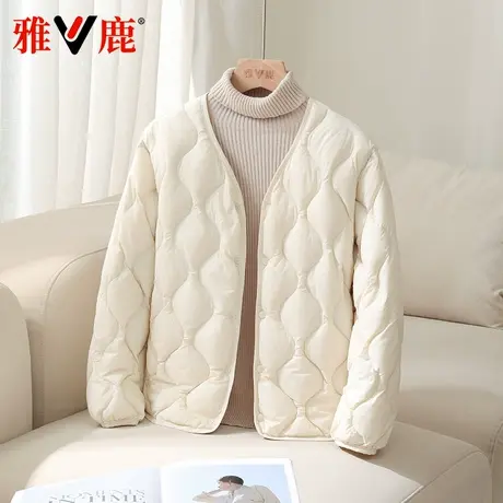 雅鹿2024新款轻薄羽绒服女内胆秋冬保暖短款修身小个子马甲外套超图片