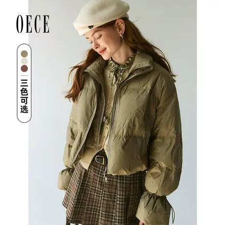 Oece高级感羽绒服外套女冬季新款加厚羽绒衣短款图片