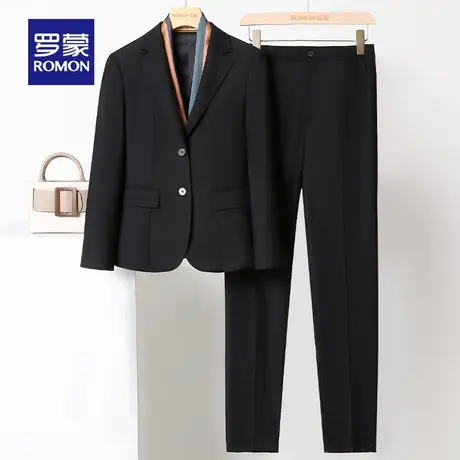 罗蒙女士西服套装2025秋季新款职业装修身显瘦易打理商务工装正装图片