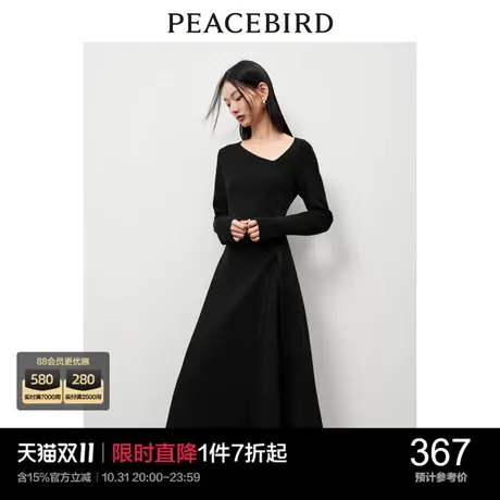 抽褶连衣裙图片