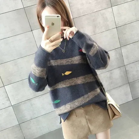毛衣女装2024年新款春秋季女士春款春装宽松外穿上衣打底衫洋气潮图片