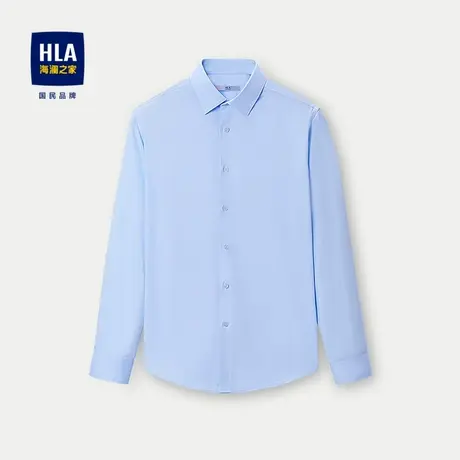 HLA/海澜之家舒微弹长袖衬衫2023秋季修身易打理正装衬衣男图片