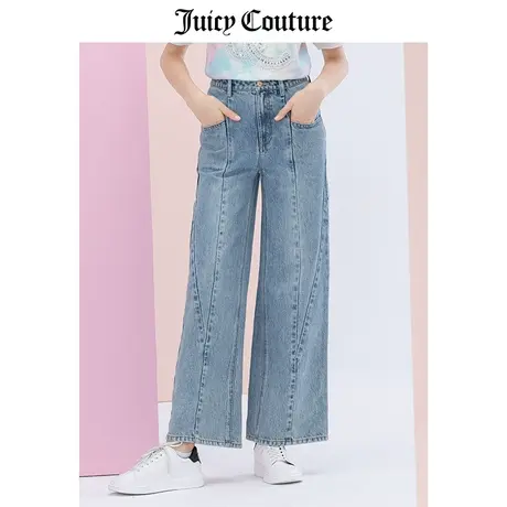 Juicy Couture橘滋牛仔裤春季新款牛仔喇叭裤高腰宽松显瘦裤子女图片