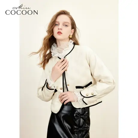 MISSCOCOON中长鱼尾亮片裙23冬新款女装珠片绣花设计感年会半身裙图片