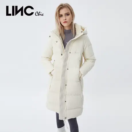 LINC金羽杰羽绒服女2023年冬新款反季断码中长款女款专柜面包服图片