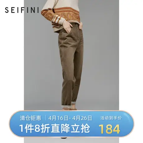 诗凡黎休闲裤女商场同款秋冬新品直筒裤女士长裤3BA251971图片