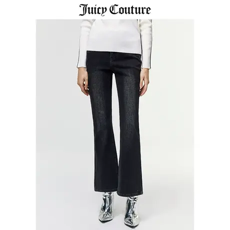Juicy Couture橘滋牛仔裤女美式春季新款显瘦烫钻微喇休闲长裤图片