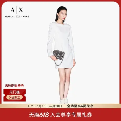 ARMANI EXCHANGE/阿玛尼2025夏季新款女士短款通勤纯色连衣裙官方图片