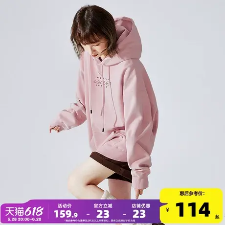 唐狮秋冬新款连帽卫衣女设计感加绒卫衣休闲oversize帽衫潮图片