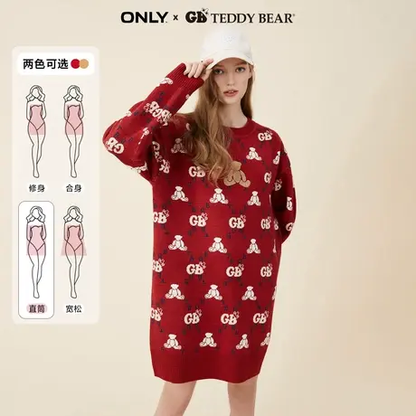 ONLY新款GB TEDDY BEAR泰迪熊宽松显瘦针织连衣裙女图片