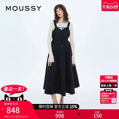STUDIOWEAR x MOUSSY2025夏季新品工装吊带连衣裙女028ISA33-1721图片