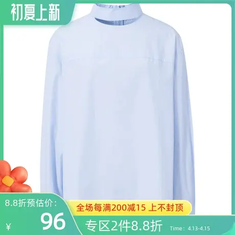 诗凡黎衬衫女2021年时尚简约休闲女士上衣7B1220121图片