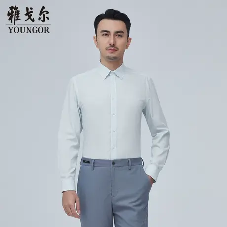 雅戈尔奥莱 商场同款男士长袖衬衫秋季新款官方商务休闲衬衫图片