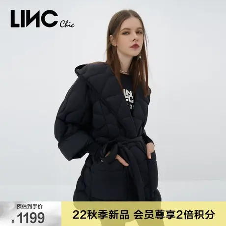 LINC金羽杰2023秋冬新款围裹感轻薄轻暖羽绒服外套女Y22803039图片
