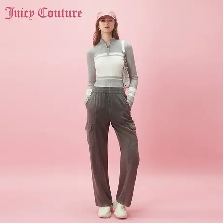 Juicy Couture橘滋春夏新款休闲裤长裤梭织工装裤甜酷风女图片