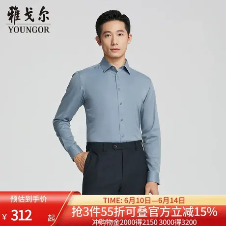 【商场同款】雅戈尔男士长袖衬衫春秋新款官方商务休闲长袖衬衫男图片