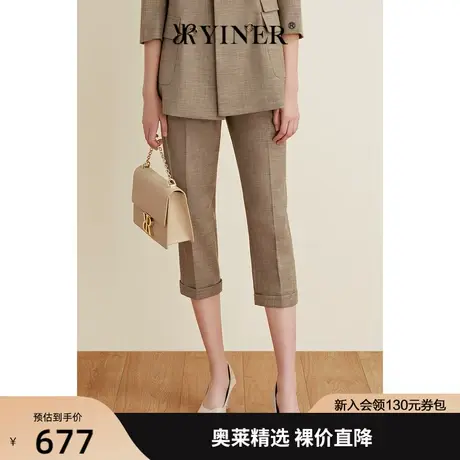 女装2021夏季新款七分裤直筒休闲裤子图片