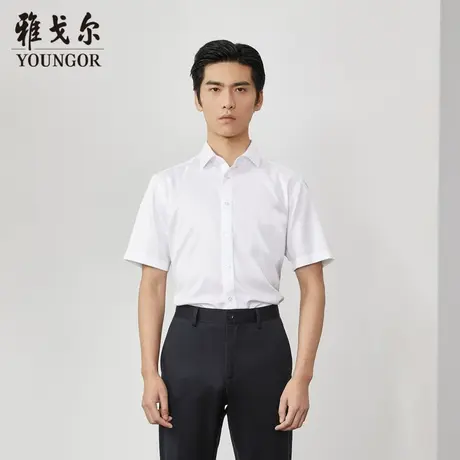雅戈尔 商场同款男本白素色DP系列短袖衬衫YSDP190005BFY图片